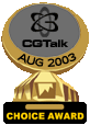 cg talk choice award august 2003